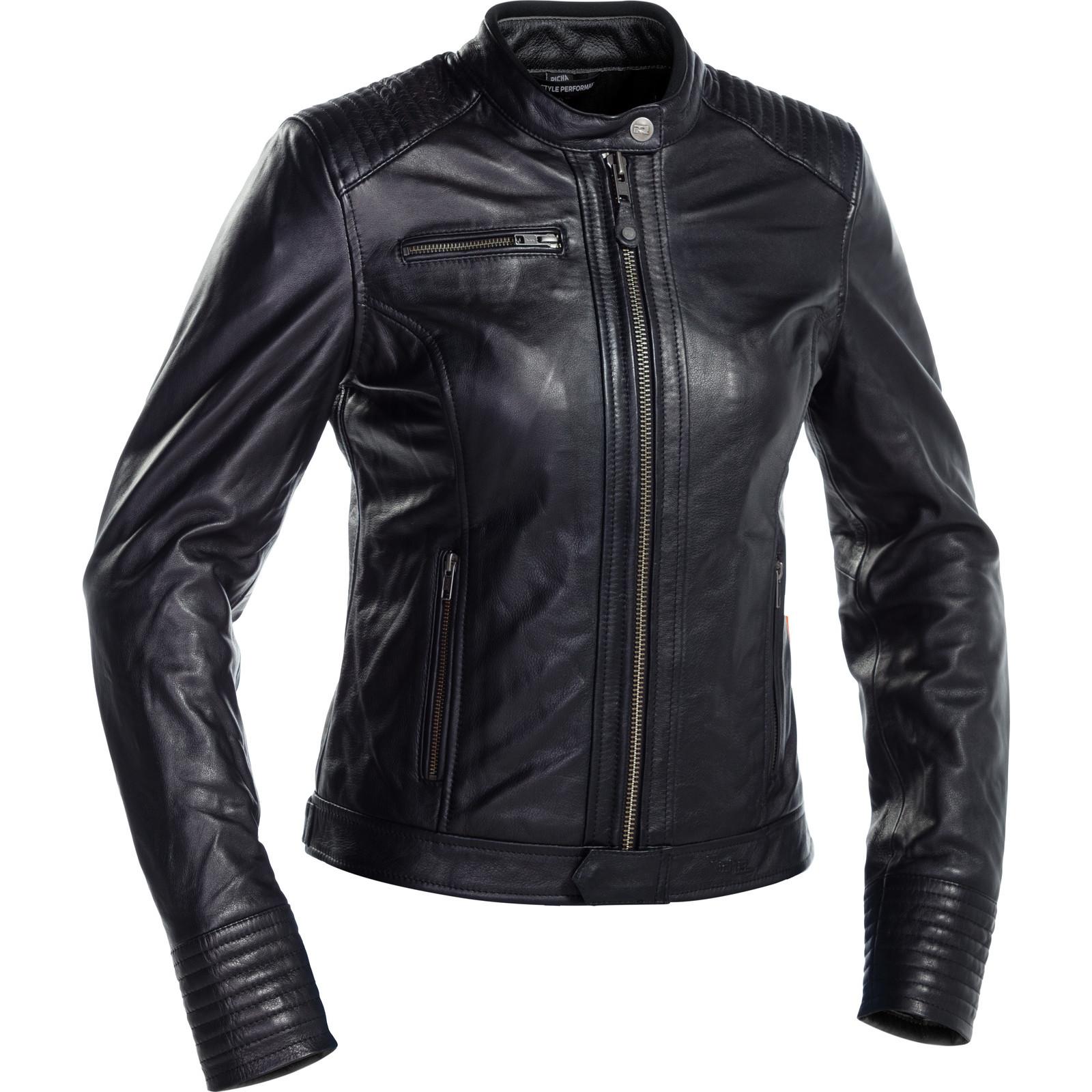 Richa Scarlett Ladies Leather Motorcycle Jacket 18 Black