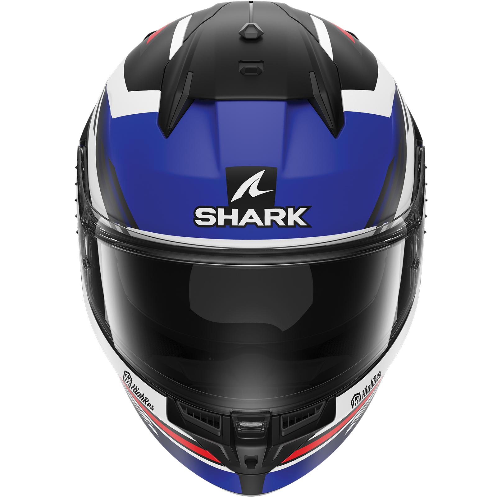 Shark D-Skwal 3 Firstlap Motorcycle Helmet L Matt Black Blue Red (KBR) image 2
