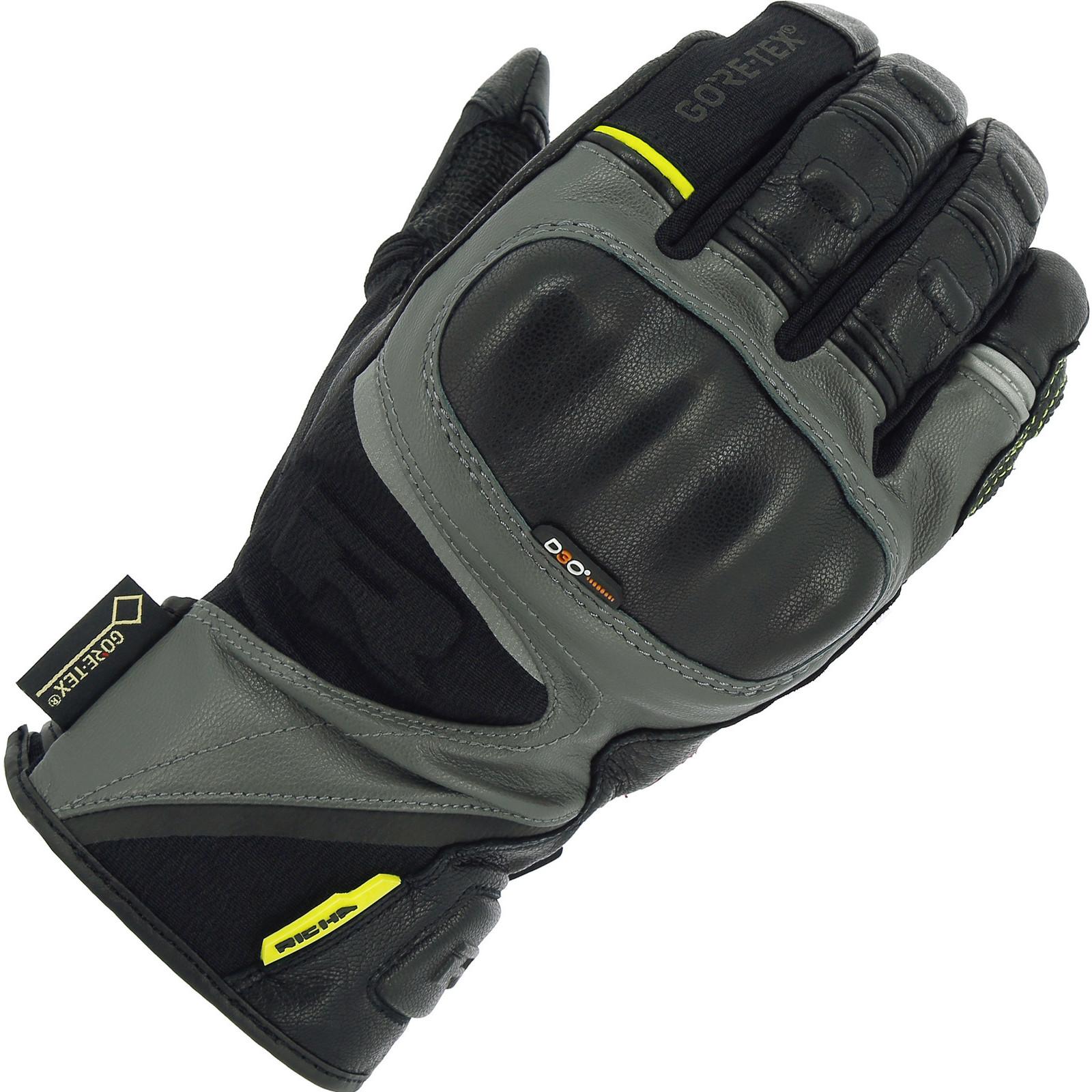 Richa Atlantic Gore-Tex Motorcycle Gloves XXL Grey Fluo Yellow