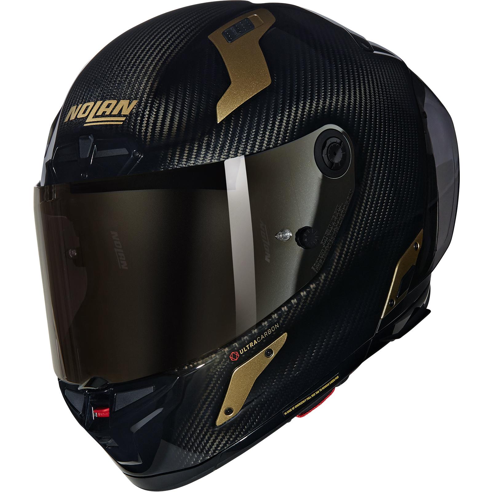 Nolan Black/Gold X-804 Rs Ultra Carbon Aureo Motorcycle Helmet Xl Carbon (330)