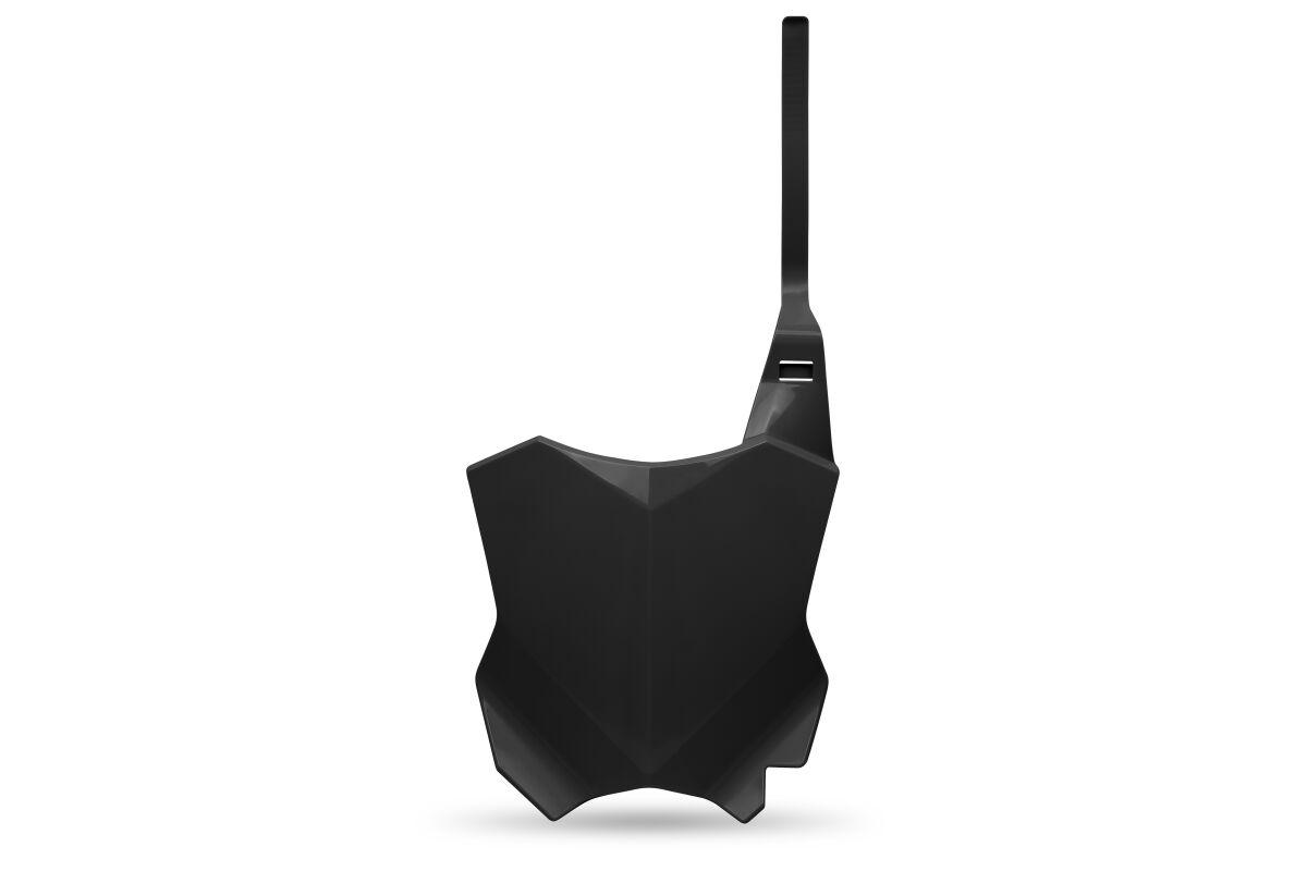 KA04738K#001 - UFO Front Number Board With No Extension For Kawasaki KX250 2021-2026 - Black
