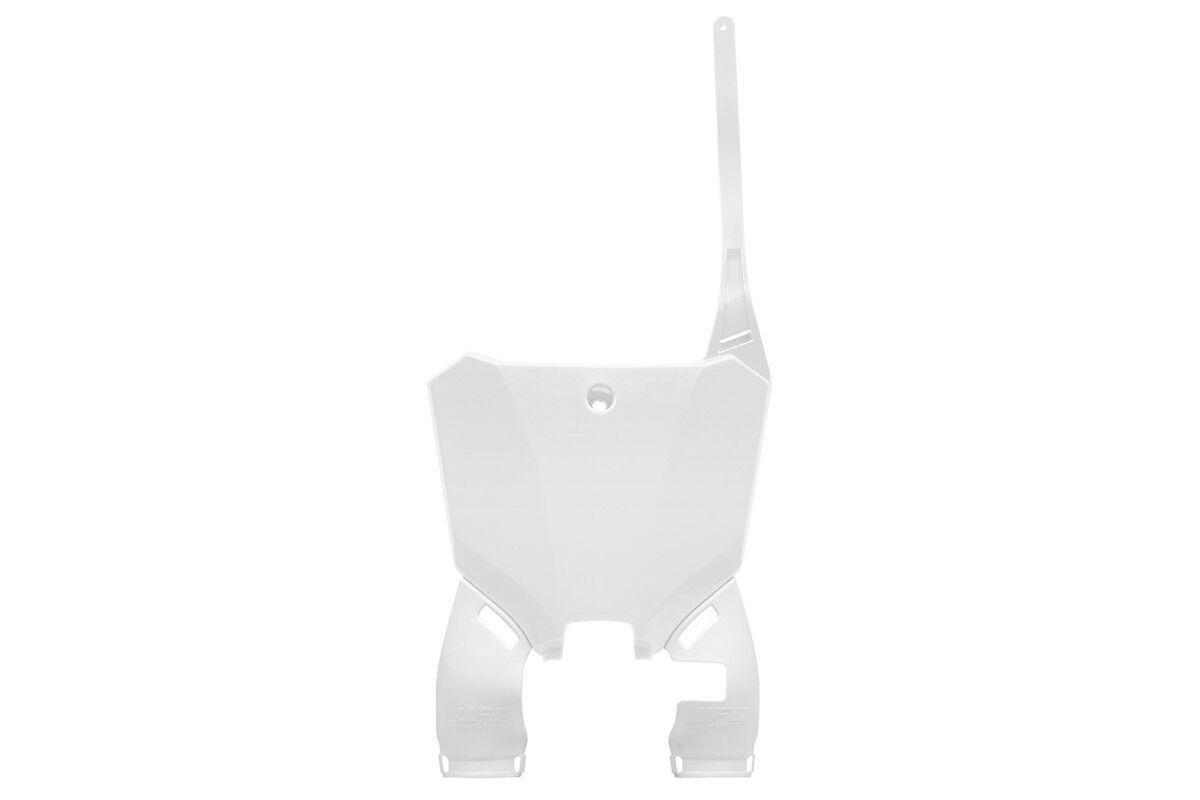 HO05623#041 - UFO Front Number Board With Extension For Honda CRF250R 2022-2026 - White