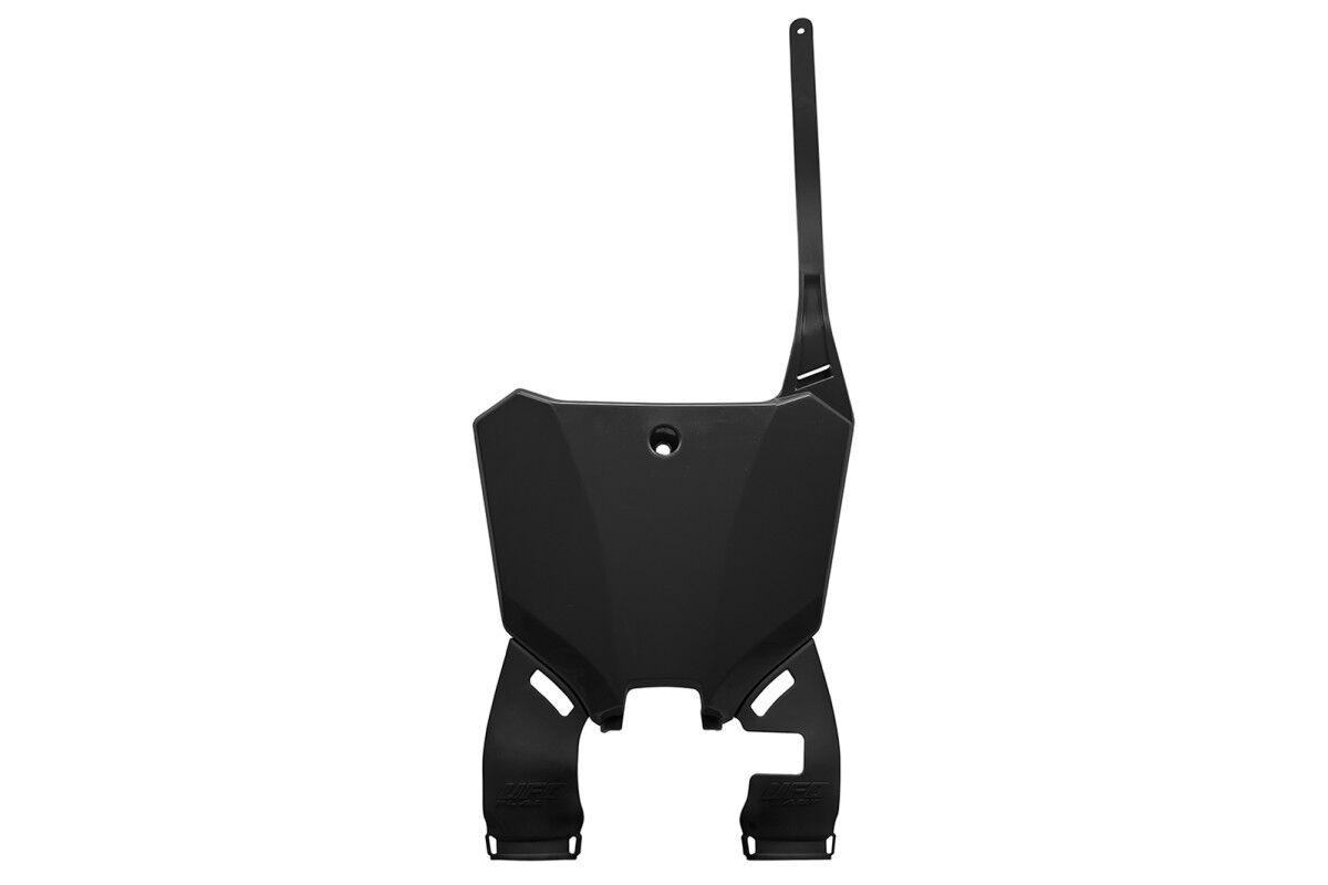 HO05623#001 - UFO Front Number Board With Extension For Honda CRF250R 2022-2026 - Black