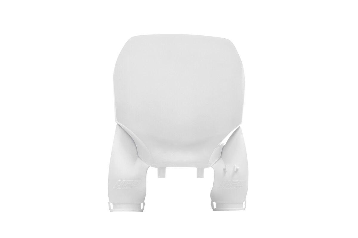 YA05804#046 - UFO Front Number Board With Extension For Yamaha YZF250 2024-2026 - White