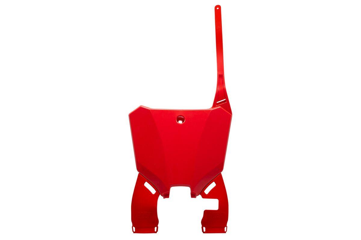 HO05623#070 - UFO Front Number Board With Extension For Honda CRF250R 2022-2026 - Red