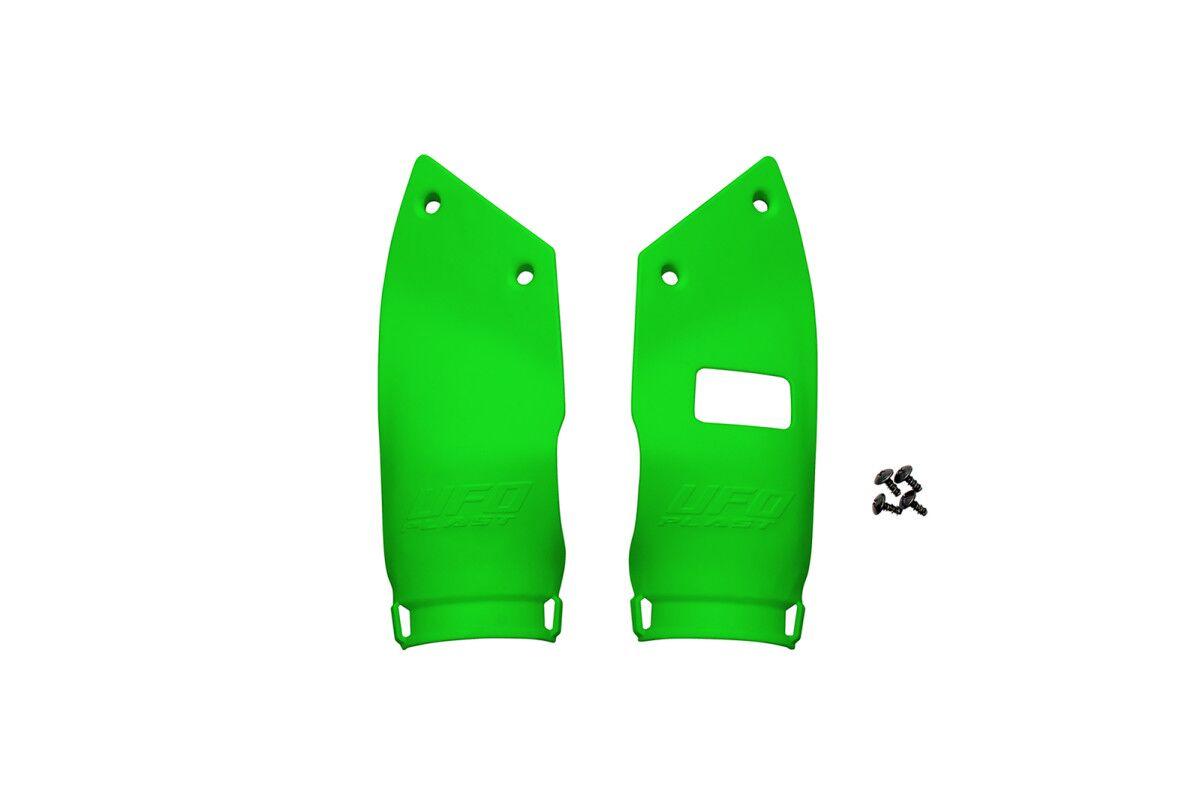 KA04770#AFLU - UFO Front Number Board Extenders For Kawasaki KX250 2021-2026 - Fluro Green