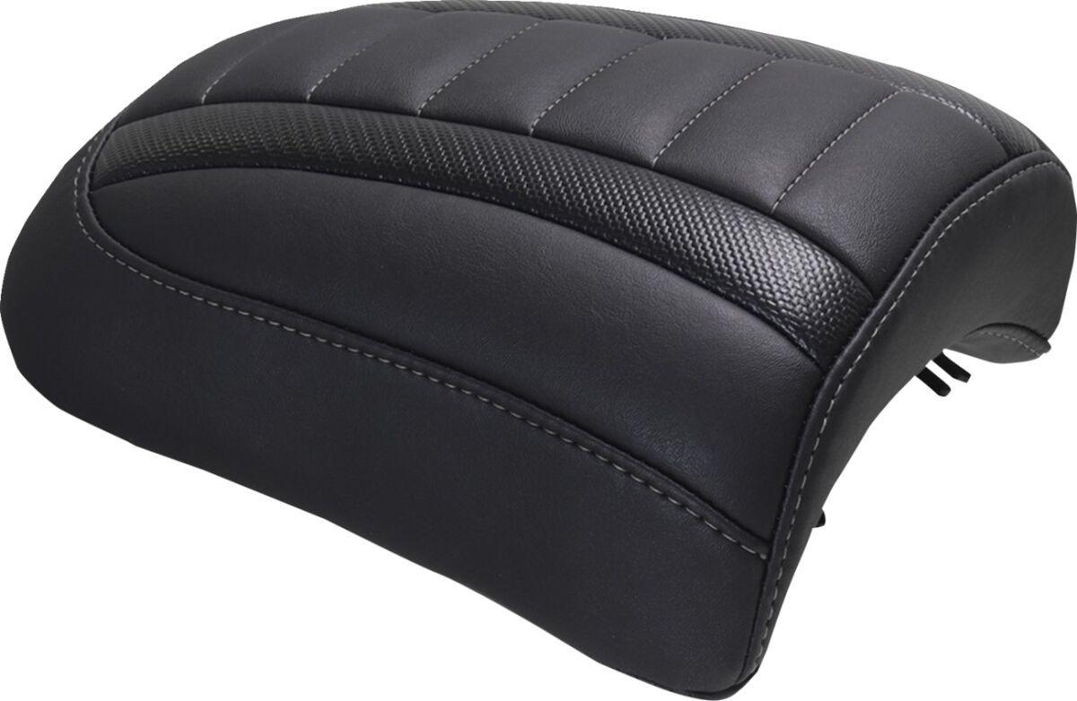 88610GM - Mustang Padded Passenger Seat Cowl For Harley Davidson FLHX 1923 2024-2026 - Black/Grey