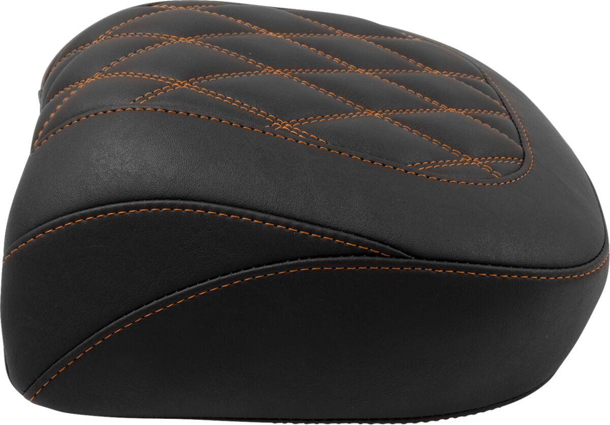 88511MO - Mustang Wide Tripper Passenger Seat For Harley Davidson FLHX 1923 2024-2026 - Black/Orange