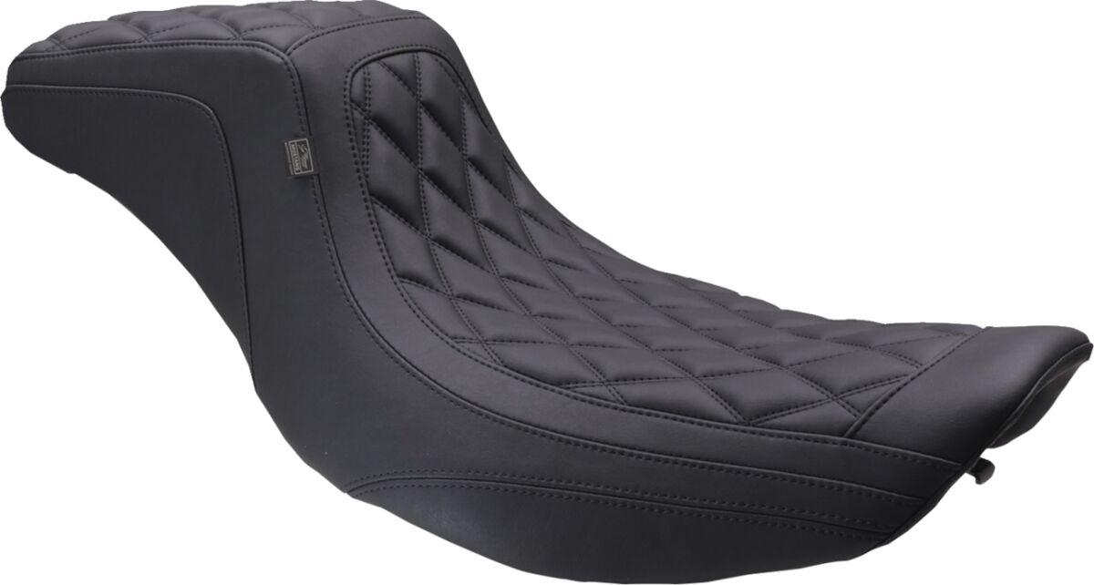 78807 - Mustang Double Diamond Squareback Seat For Harley Davidson FLHR 1340 1997-1998 - Black