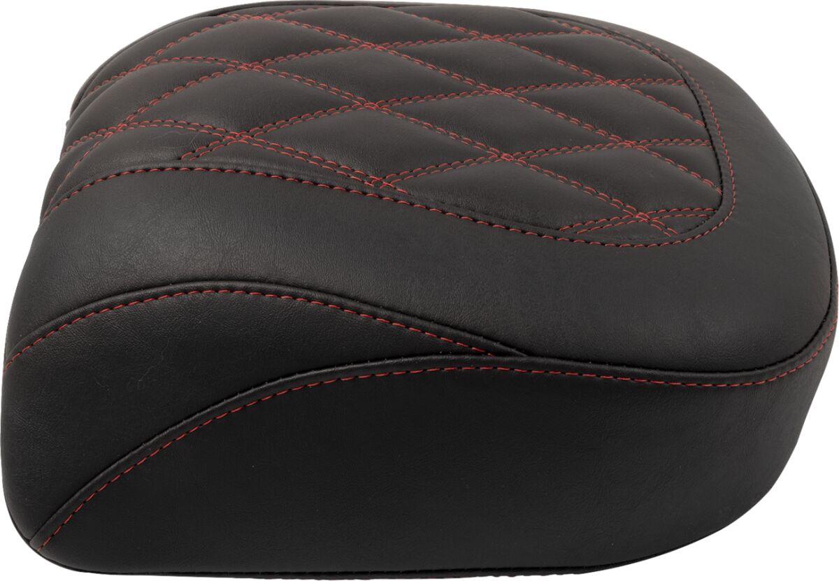 88511DC - Mustang Wide Tripper Passenger Seat For Harley Davidson FLHX 1923 2024-2026 - Black/Red