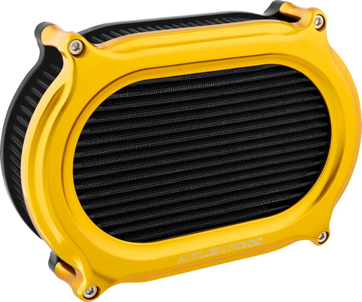 600-177 - Arlen Ness Stage 2 Oval Air Cleaner Kit For Harley Davidson FLD 1690 2012-2013 - Gold