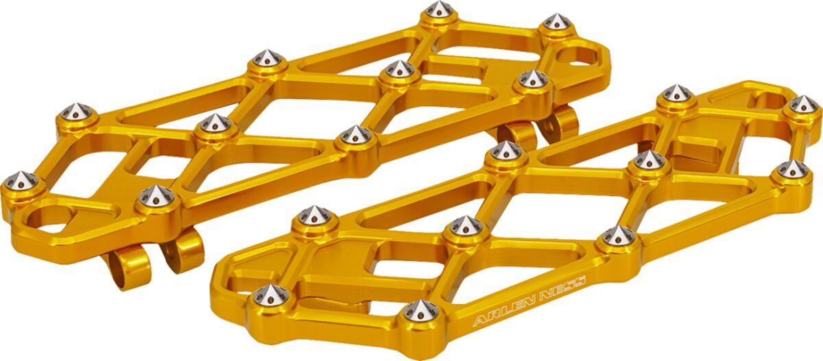 410-056 - Arlen Ness Diamond Rider Floorboards For Harley Davidson FLD 1690 2012-2013 - Gold