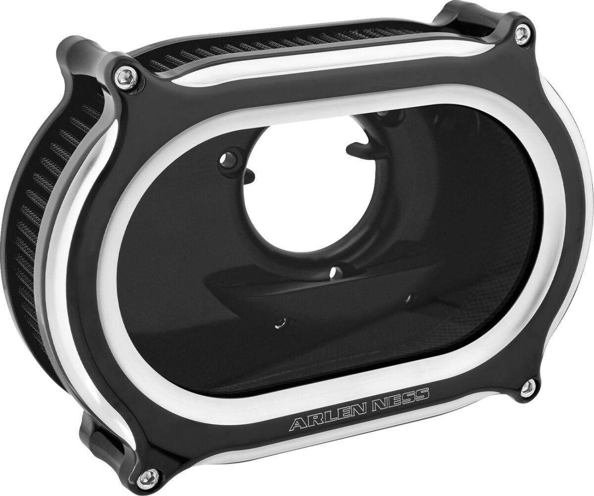 600-258 - Arlen Ness Stage 2 Method Air Cleaner Kit For Harley Davidson FLD 1690 2012-2013 - Black/Silver