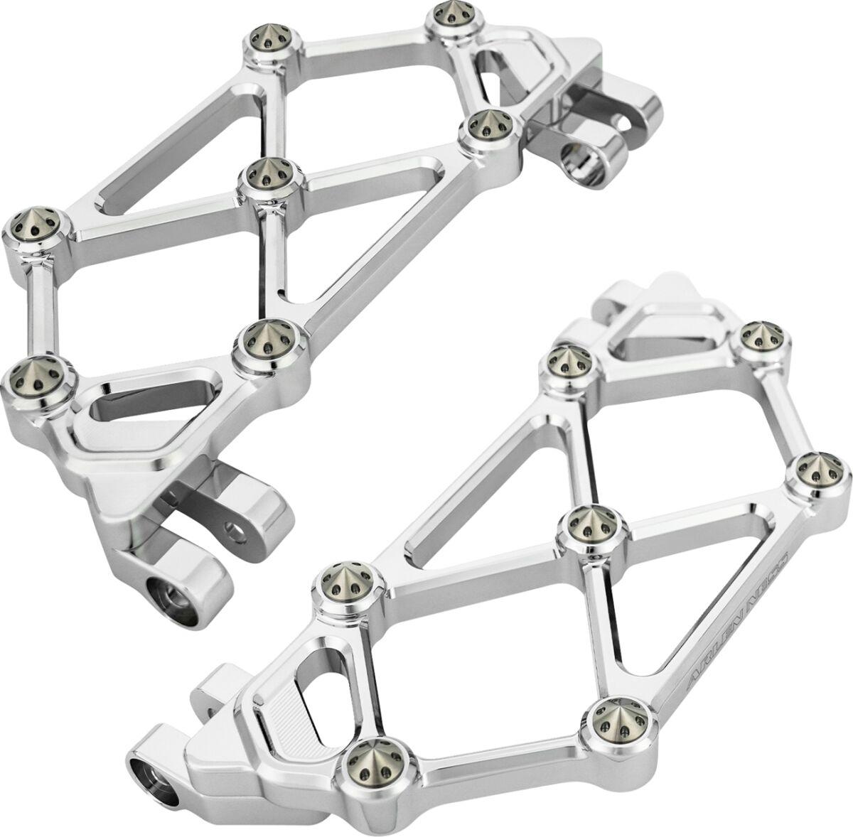 410-046 - Arlen Ness Mini Diamond Rider Floorboards For Harley Davidson FLD 1690 2012-2013 - Chrome