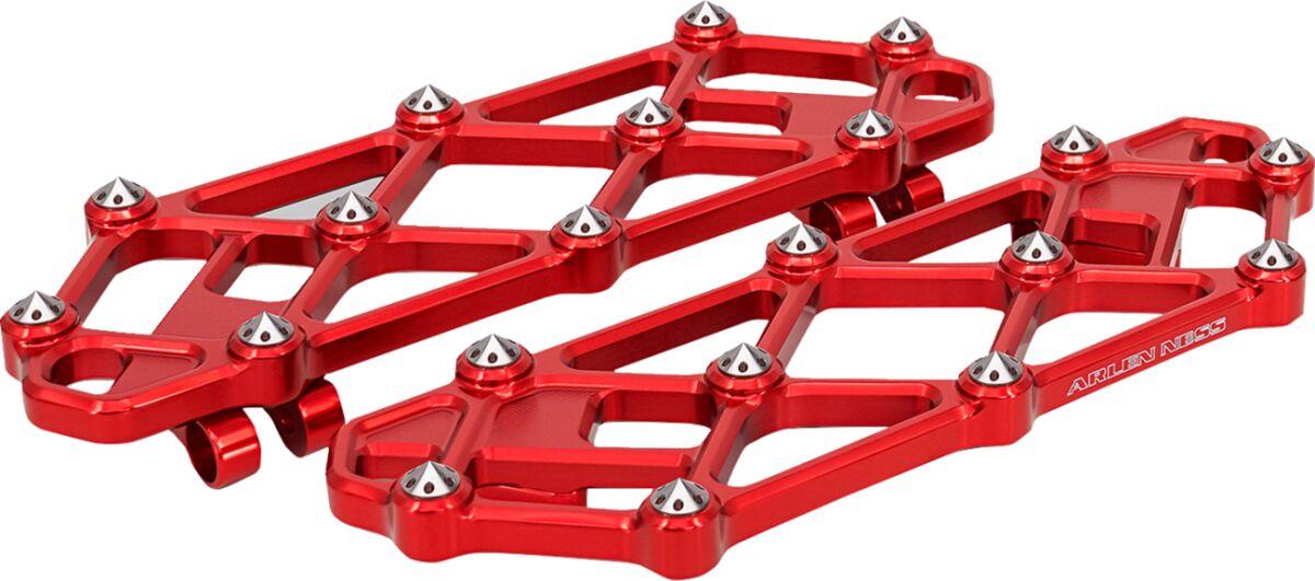410-057 - Arlen Ness Diamond Rider Floorboards For Harley Davidson FLD 1690 2012-2013 - Red