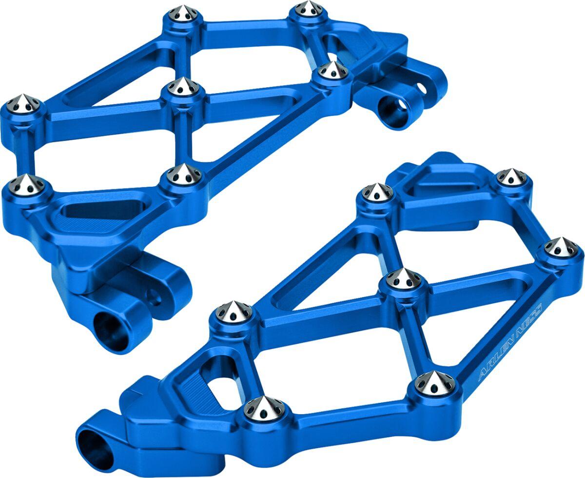 410-047 - Arlen Ness Mini Diamond Rider Floorboards For Harley Davidson FLD 1690 2012-2013 - Blue