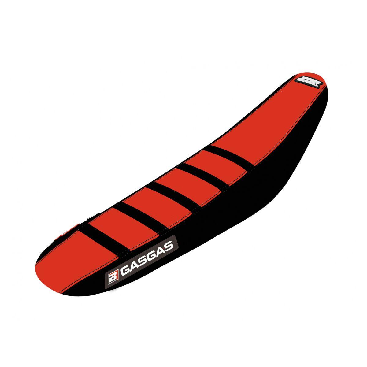 1910Z1 - Blackbird Zebra Seat Cover For Gas Gas MC85 2025-2026 - Black/Red