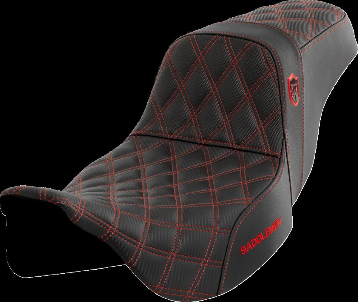 SC80807RED - Saddlemen Pro Series SDC Performance Grip Gripper Seat For Harley Davidson FLH 1868 ABS 2021 - Black/Red
