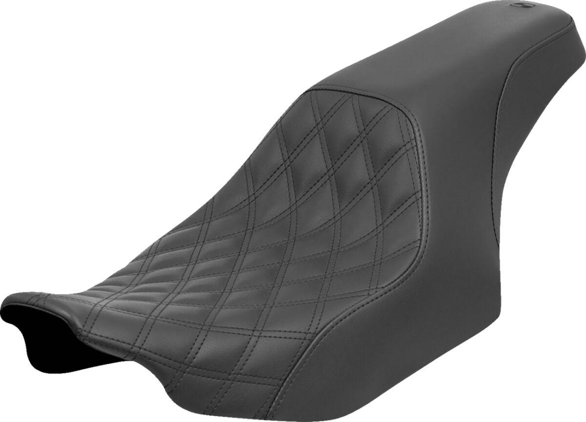 823-07-149 - Saddlemen Profiler Lattice Stitch/Smooth Seat For Harley Davidson FLHX 1923 2024-2026 - Black