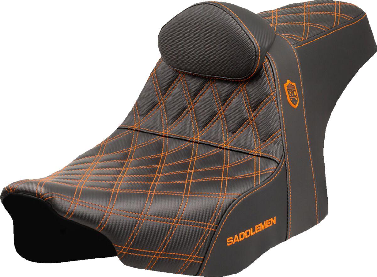 SC82307DB3 - Saddlemen Pro Series SDC Performance Grip Gripper Seat For Harley Davidson FLHX 1923 ABS 2024-2026 - Black/Orange