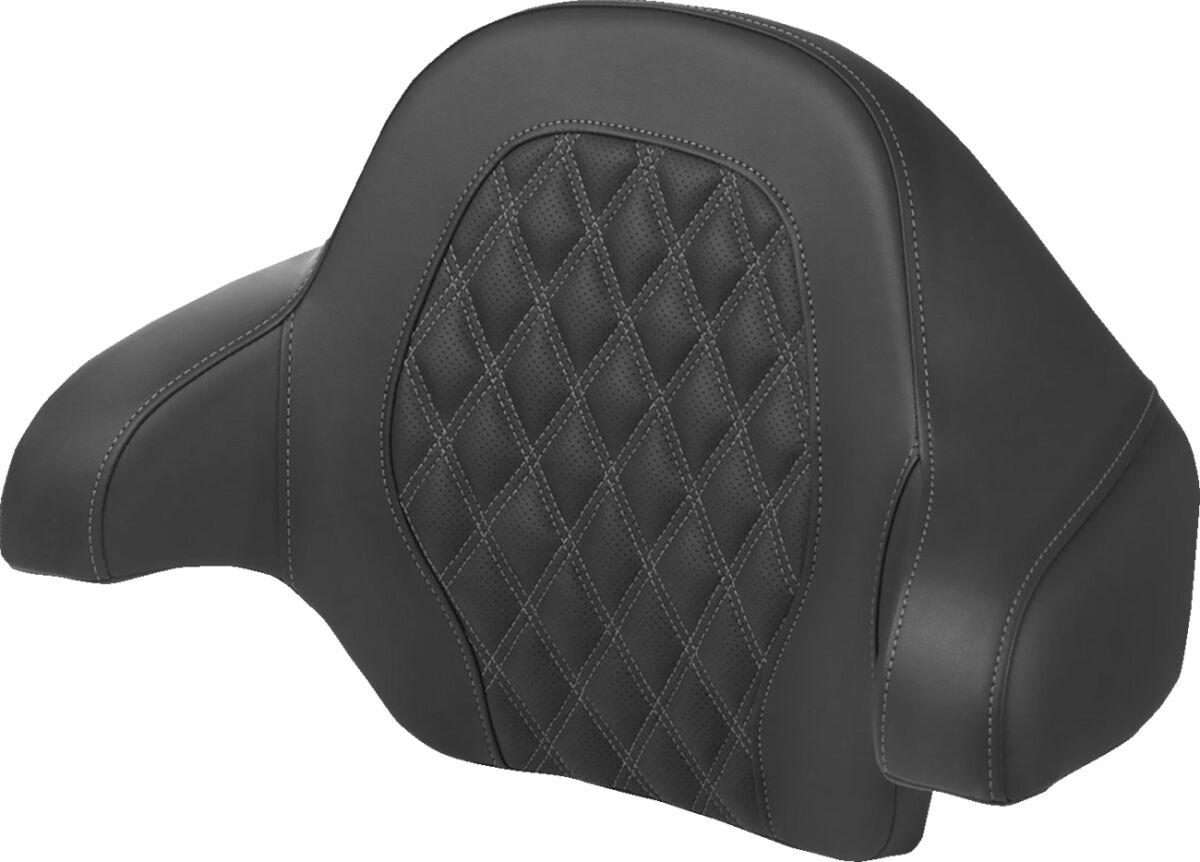 814-07-18402 - Saddlemen Tour Pak Lattice Stitch Backrest Pad For Harley Davidson FLH 1868 2021 - Black/Grey
