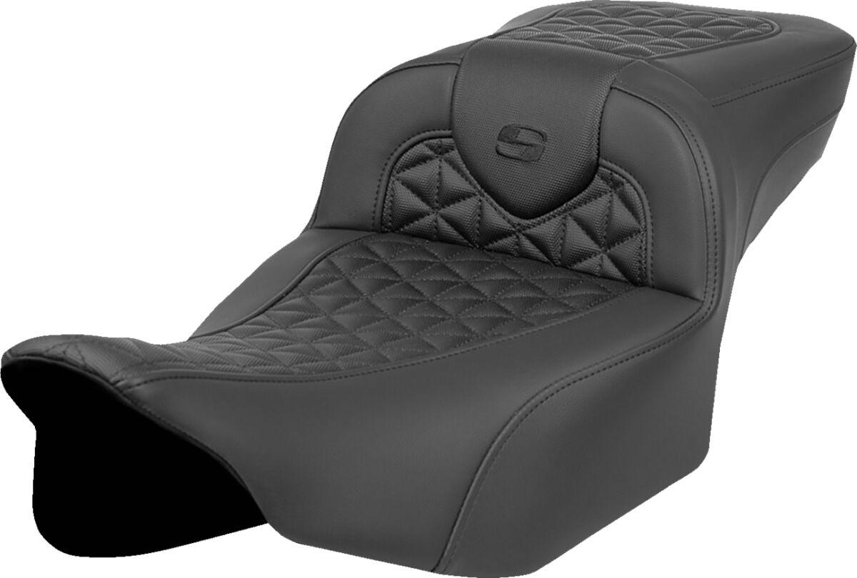 823-07-21100 - Saddlemen Extended Reach RoadSofa Tri Gripper Seat For Harley Davidson FLHX 1923 2024-2026 - Black