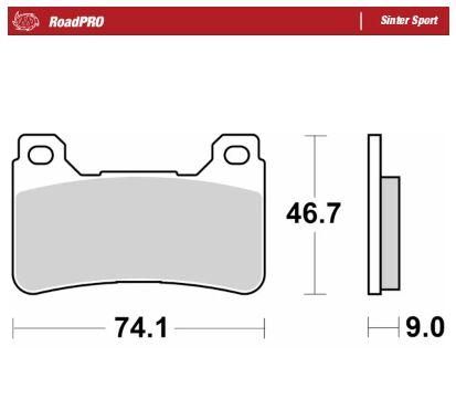 406405 - Moto Master RoadPro Sinter Sport Brake Pads For Honda CB1000R 2008-2016 Fits Front Left Or Right