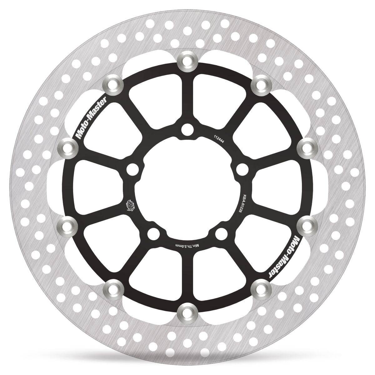 Moto Master Black/Silver 112444 - Halo Series Floating Racing Brake Disc For Triumph Daytona 660 2024-2025 Front