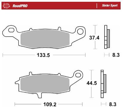 404105 - Moto Master RoadPro Sinter Sport Brake Pads For Suzuki DL 1000 2002-2012 Fits Front Left Or Right