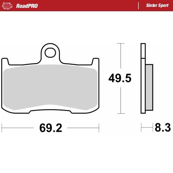 406005 - Moto Master RoadPro Sinter Sport Brake Pads For Indian Chief 111 ABS 2014-2024 Fits Front Left Or Right