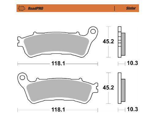 417202 - Moto Master RoadPRO Sinter Brake Pads Rear For Honda GL 1800 2014-2015 Rear