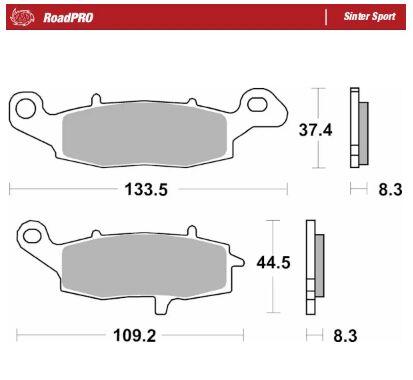 404205 - Moto Master RoadPro Sinter Sport Brake Pads For Suzuki DL 1000 2002-2012 Front Left