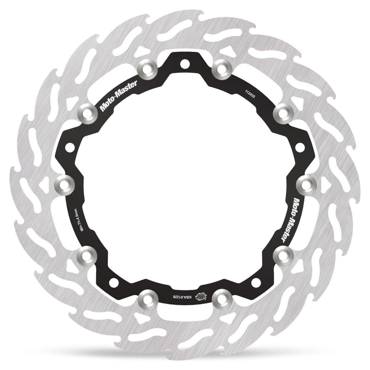 Moto Master Black/Silver 112435 - Flame Series Brake Disc For Ktm Rc 125 2022-2024 Front