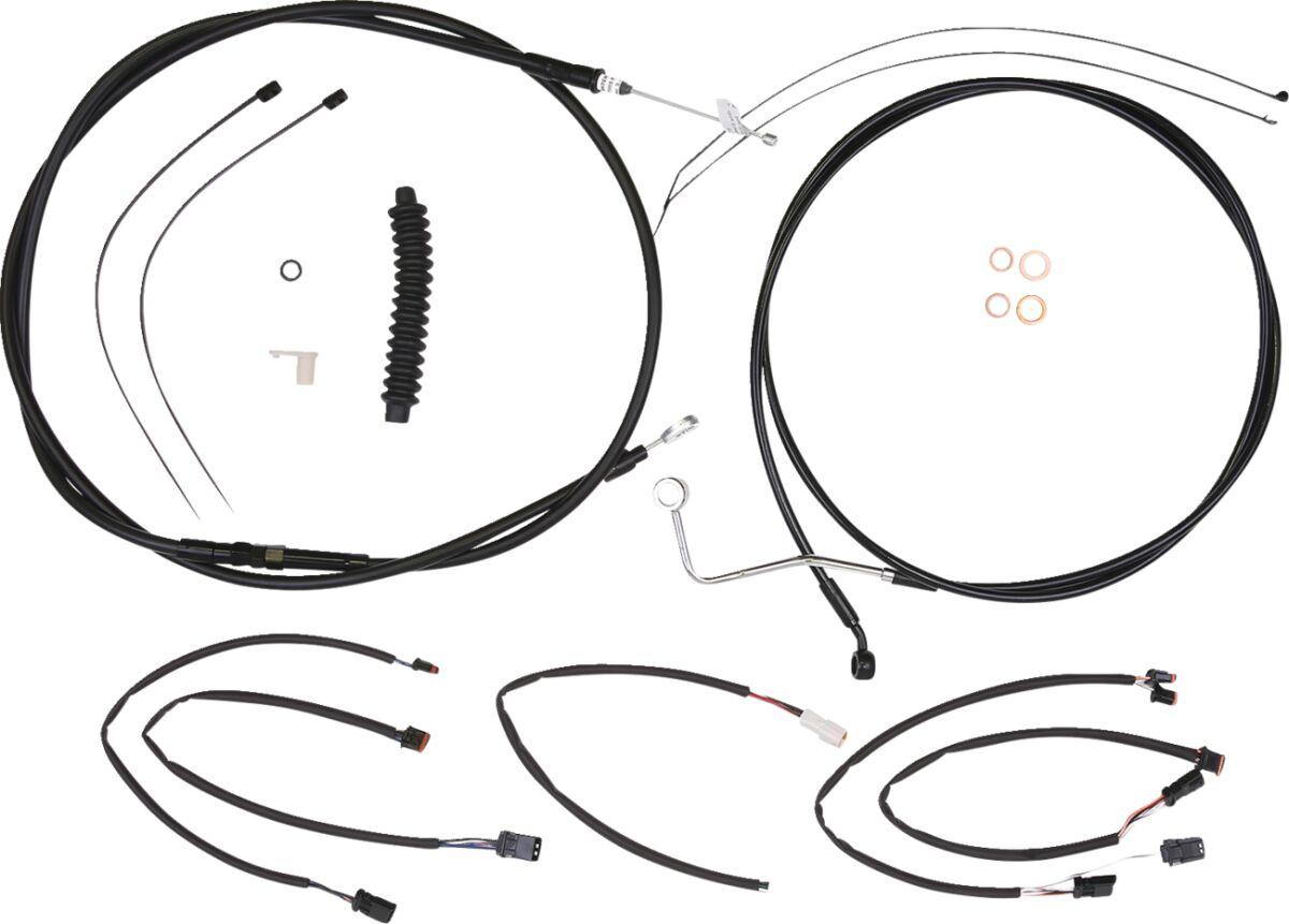 4861021 - Magnum Shielding XR Handlebar Cable Install Kit For Harley Davidson FLHRXS 1868 2021-2024 30.5 - 35.5cm (12" - 14") - Black