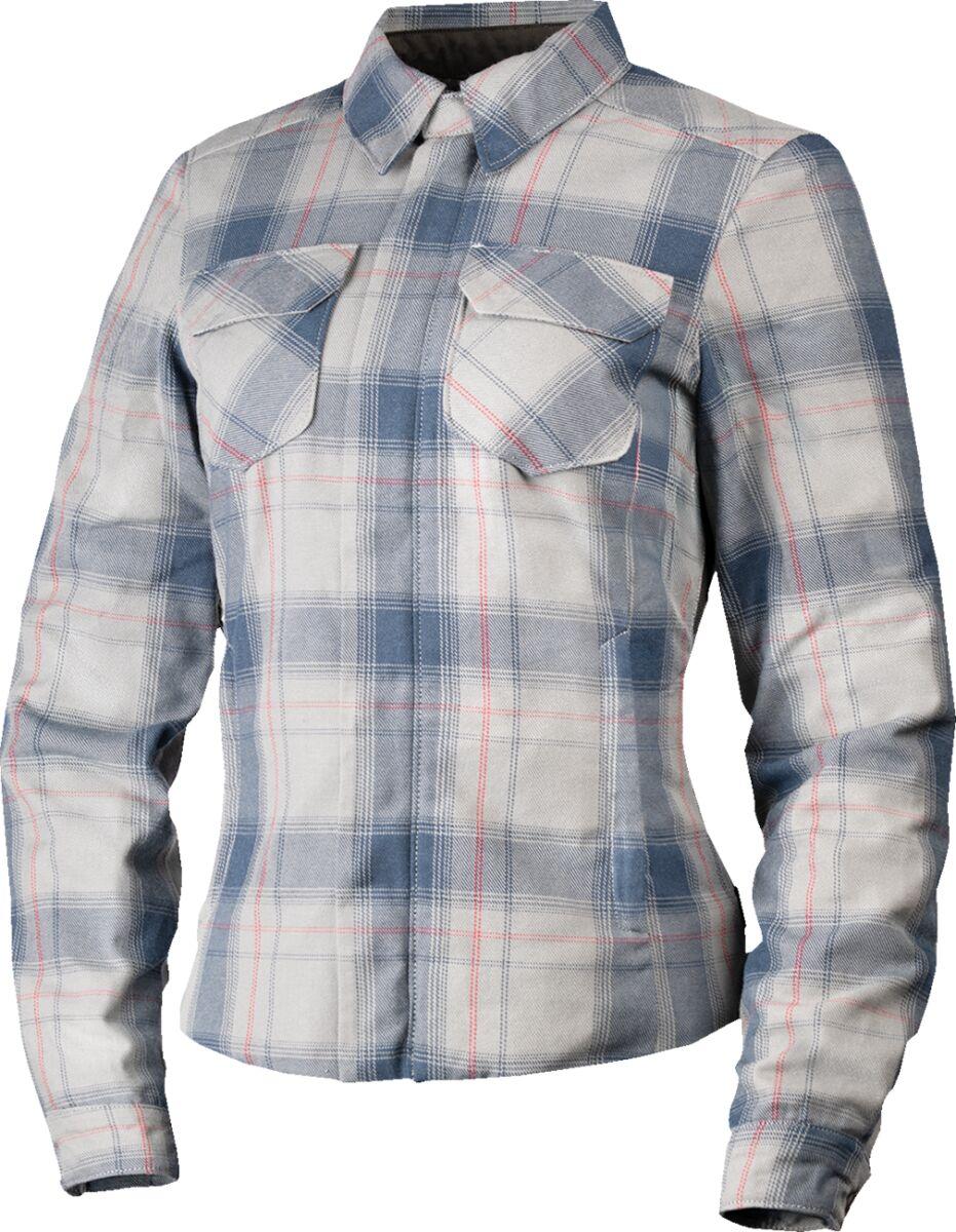2822-1906 - Icon Womens Fallblock Flannel Jacket Medium - Blue/Grey/Red/White