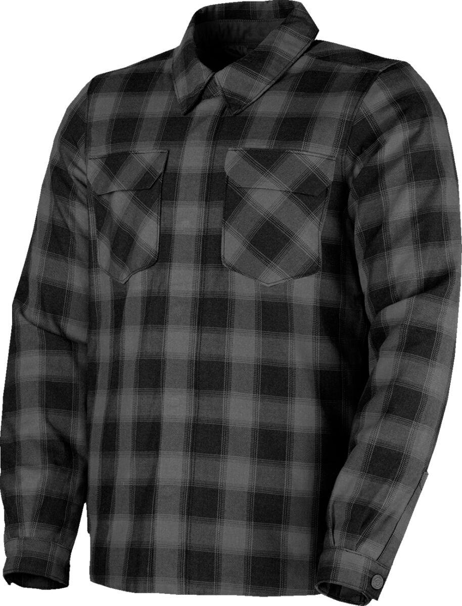 2820-7744 - Icon Fallblock Flannel Jacket Small - Black/Grey
