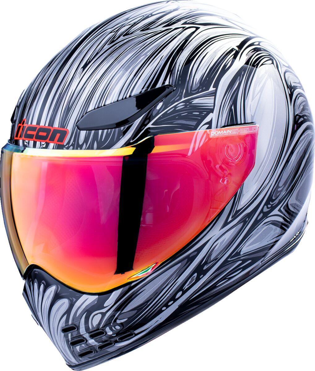 0101-18526 - Icon Domain Nouveau Helmet Large - Silver