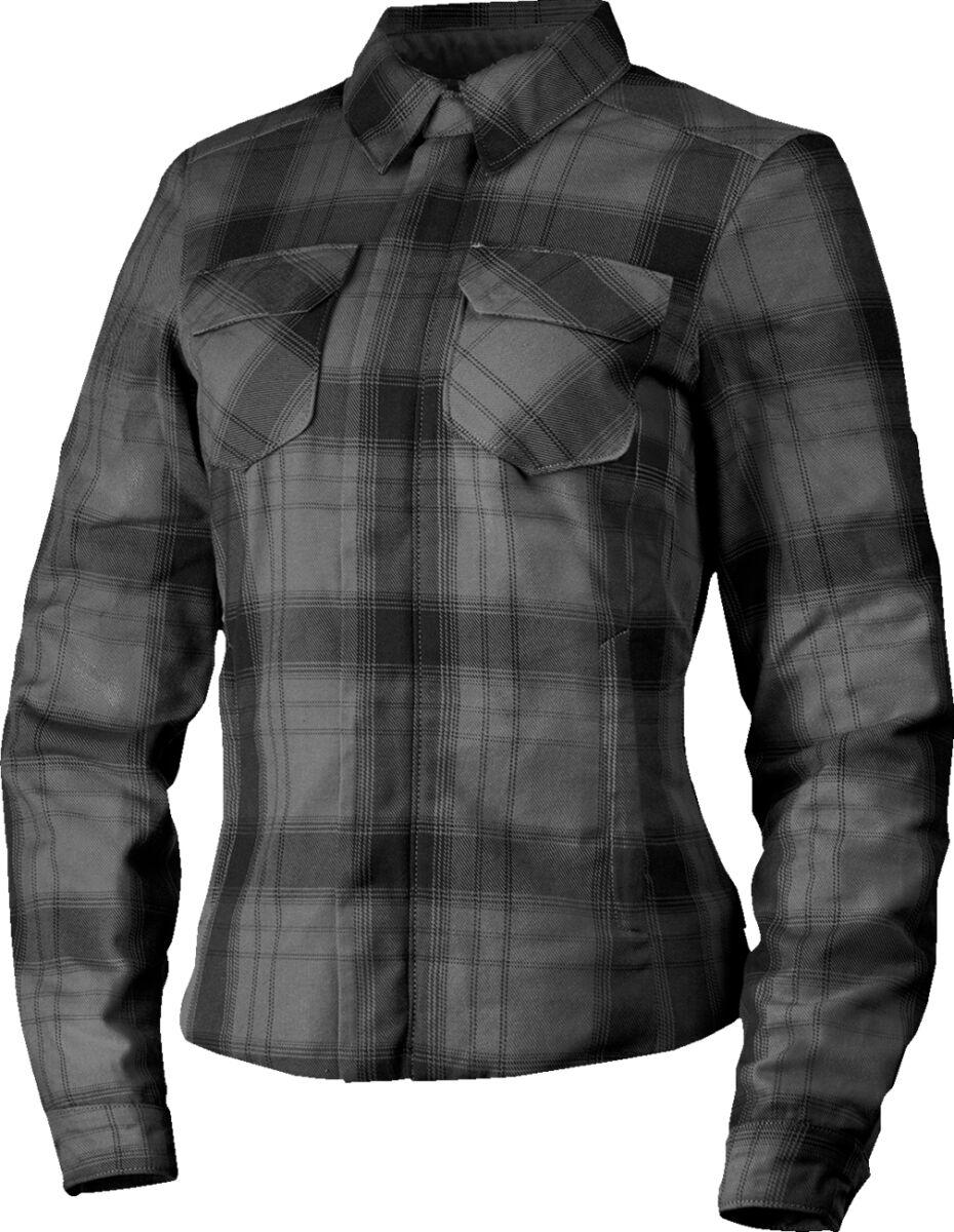 2822-1900 - Icon Womens Fallblock Flannel Jacket Medium - Black/Grey