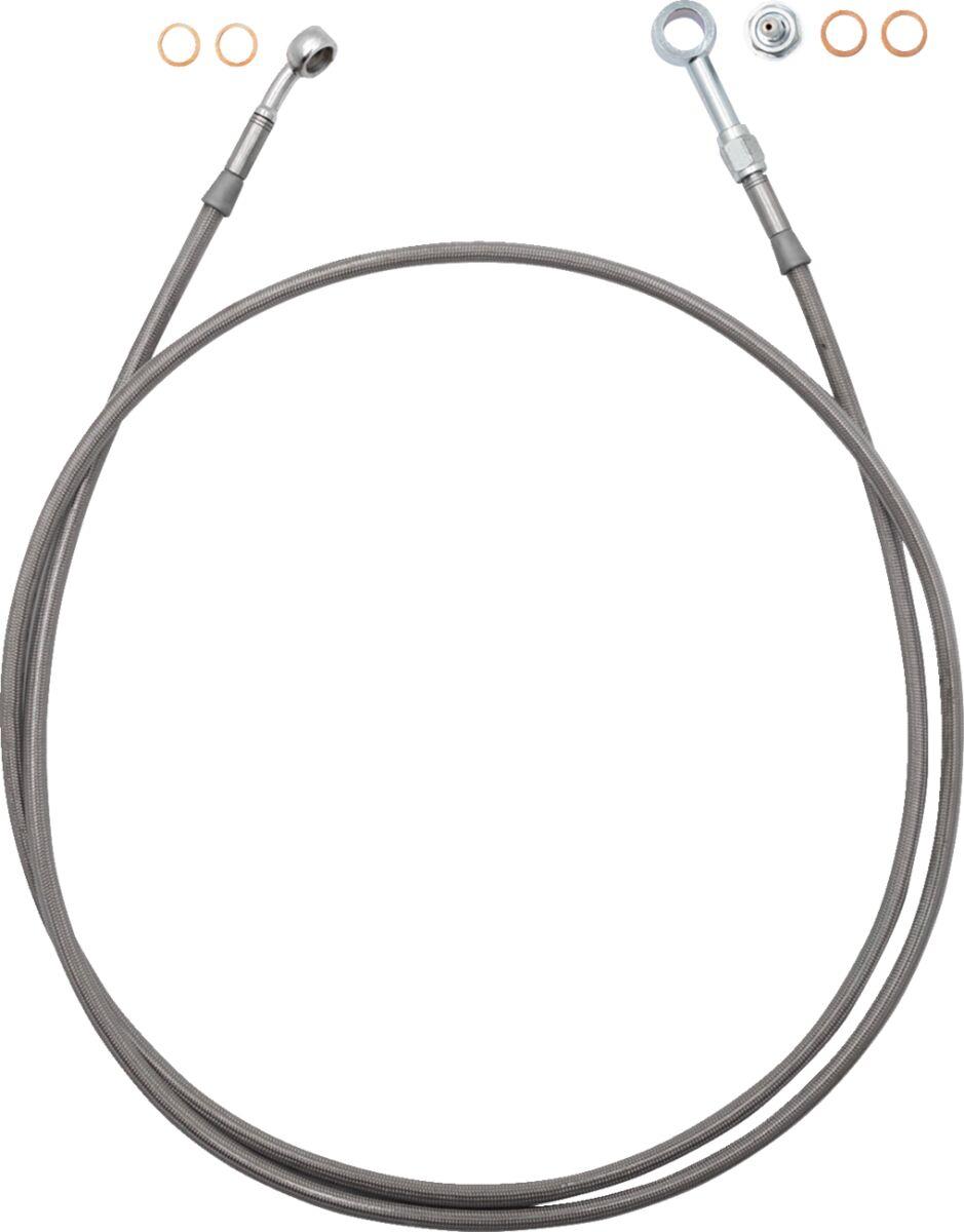 100063 - Fat Baggers Inc. EZ Install Brake Hose For Harley Davidson FLHX 1923 2024-2026 - Stainless Steel 160cm
