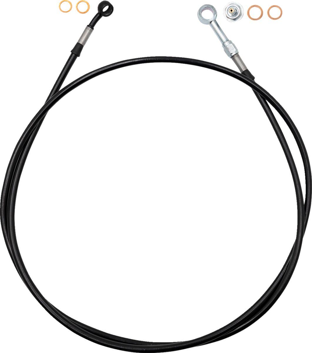 100063-B - Fat Baggers Inc. EZ Install Brake Hose For Harley Davidson FLHX 1923 2024-2026 - Black 160cm