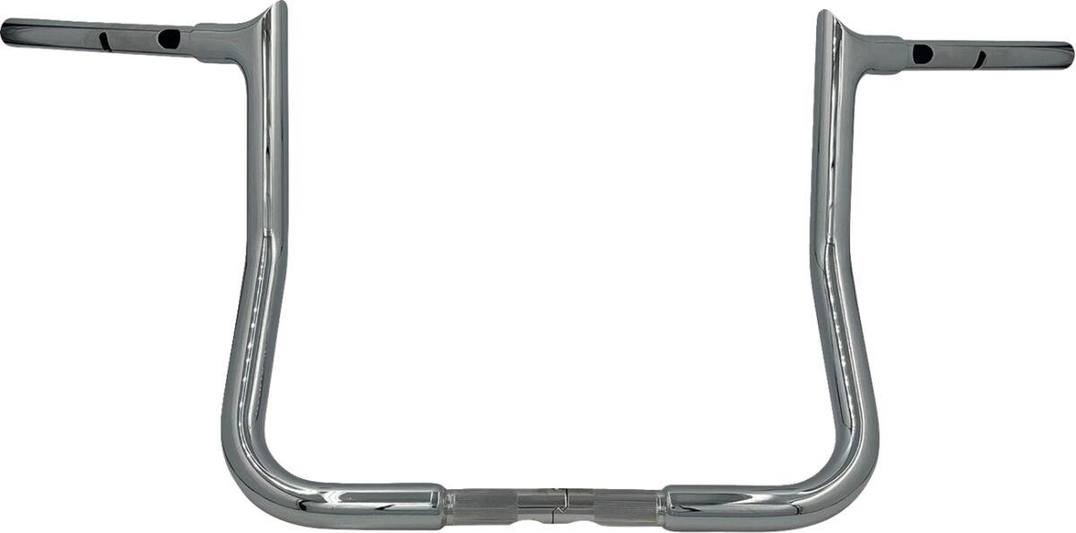 945013 - Fat Baggers Inc. 1-1/4" EZ Install Pointed Top Handlebar For Harley Davidson FLHX 1923 2024-2026 33 cm (13") - Chrome