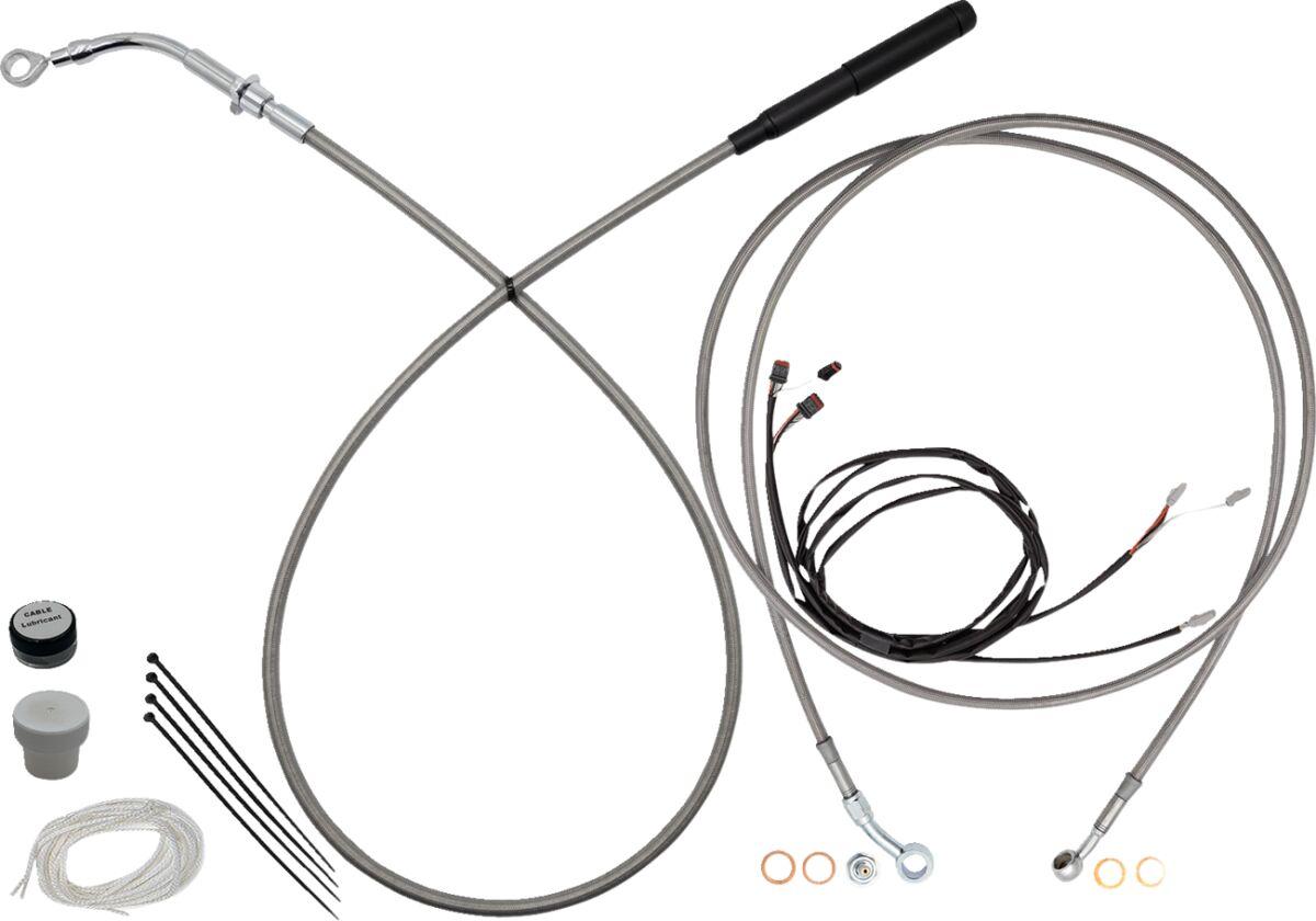 219014-C - Fat Baggers Inc. EZ Install Kit For Harley Davidson FLH 1868 2021 33 - 35.5cm (13" - 14") - Chrome