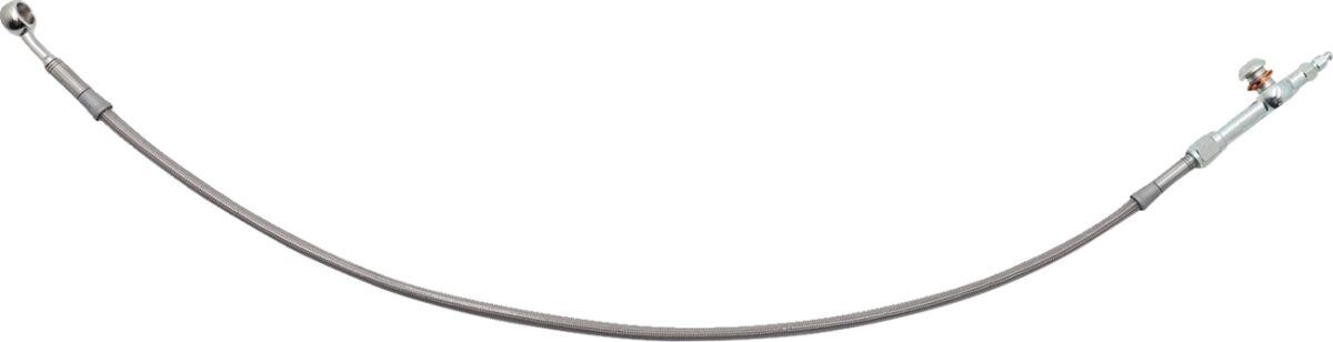 100020 - Fat Baggers Inc. Hydraulic Brake/Clutch Hose Extension For Harley Davidson FLH 1868 2021 25.5 - 30.5cm (10" - 12") - Gloss/Silver