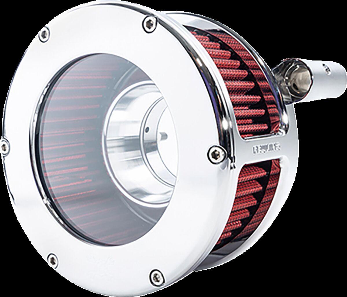 5458 - Feuling Parts BA Air Cleaner Kit For Harley Davidson FLHR 1584 2008 - Chrome/Clear/Red