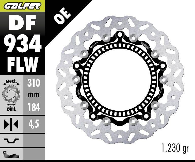 DF934FLW - Galfer Brake Disc Floating Wave For Triumph Tiger 660 2025 Front