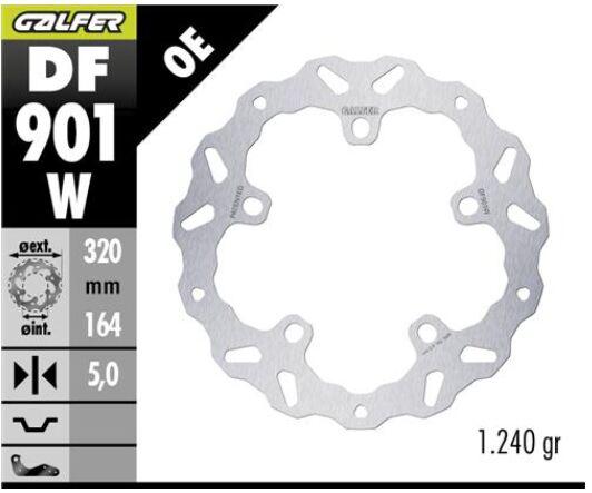 DF901W - Galfer Fixed Wave Brake Disc For Harley Davidson FLHX 1923 2024-2026 - Rear