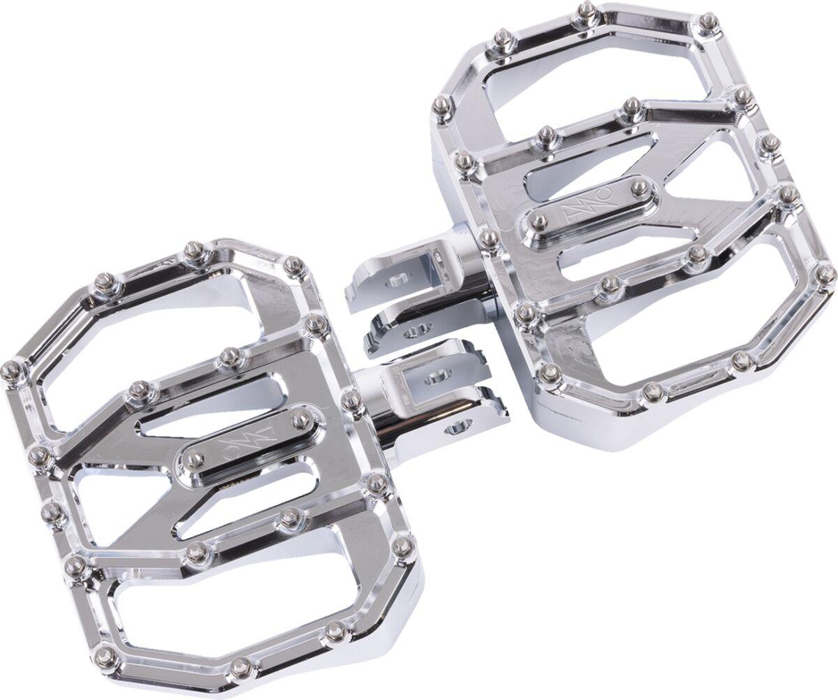 Thrashin Supply Co Anodized/Chrome Tsc-2031-3-Sf - Mini Aggressor Floorboards For Harley Davidson Flde 1750 Abs 2018-2020