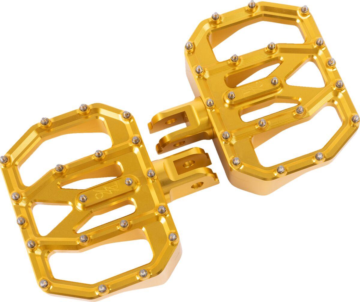 Thrashin Supply Co Anodized/Gold Tsc-2031-5-Sf - Mini Aggressor Floorboards For Harley Davidson Flde 1750 Abs 2018-2020