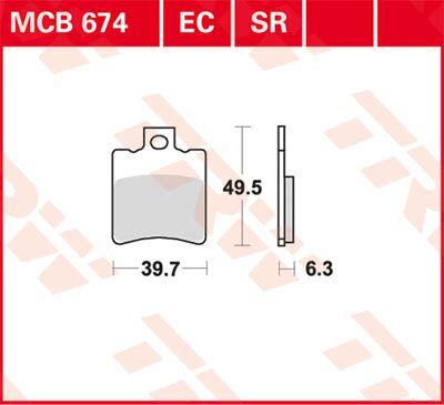 MCB674EC - TRW EC Series Ceramic Brake Pads For Benelli 491 50 AC 2001-2004 Front