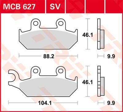 MCB627 - TRW All Round Sintered Metal Brake Pads For Yamaha XT500 E 1990-2002 Front